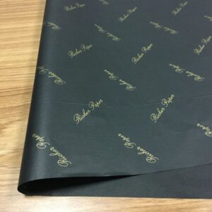 Impresión Papel Seda Negro 20g+ Tinta Oro 1/0 1000unidades 60x40