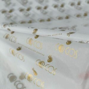 Impresión Papel Seda Blanco 20G + Tinta Oro + 1/0 1.000 unidades 48x65